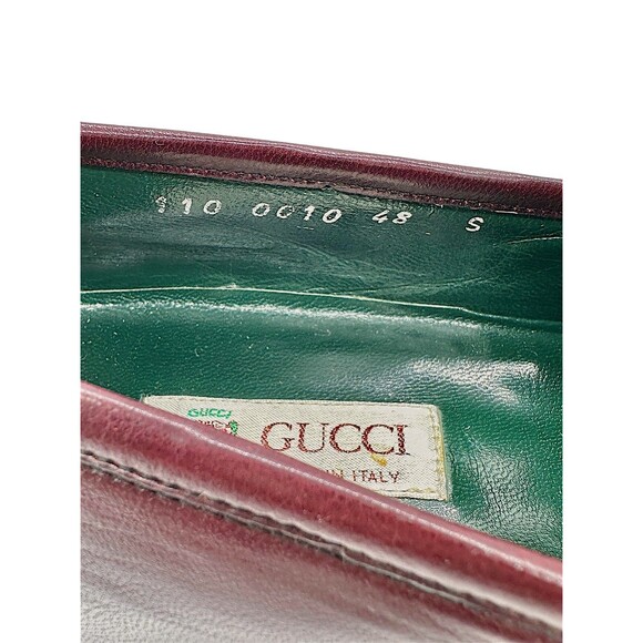 NOS Vintage GUCCI Leather 1953 Horsebit Web Striped Men's Loafers EU48 - Picture 11 of 16